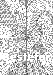 Fargeleggingssiden for barn Hjerte Jeg elsker deg. Søster Venn, Venninne Barnevakt Komplekse fargelegginger Zentangle
