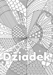 Kolorowanka dla dziecka Serce Kocham cię. Siostra Przyjaciel, Przyjaciółka Niania Złożone kolorowanki Zentangle