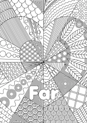 Farvelægningssiden for børn Hjerte Jeg elsker dig. Søster Ven, Veninde Barnepige Komplekse farvelægninger Zentangle