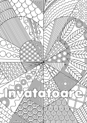 Pagină de colorat pentru copii Inimă Te iubesc. Sora Prieten, Prietena Bunica Desene de colorat complexe Zentangle
