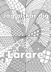 Gratis färgläggning Hjärta Jag älskar dig. Syster Vän, Väninna Barnvakt Komplexa målarbilder Zentangle