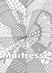Coloriage enfant Coeur Je t'aime Soeur Ami, Amie Nounou Coloriages complexes Zentangle