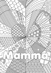 Fargeleggingssiden for barn Hjerte Jeg elsker deg. Søster Venn, Venninne Barnevakt Komplekse fargelegginger Zentangle
