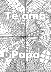 Colorear gratis Corazón Te amo Hermana Amigo Niñera Dibujos complejos para colorear Zentangle