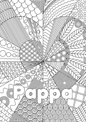 Färgläggningssida för barn Hjärta Jag älskar dig. Syster Vän, Väninna Barnvakt Komplexa målarbilder Zentangle