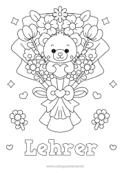 Kinder-Malvorlage Blumen Herz Kawaii Kindermädchen Spiele und Spielzeug Plüsch Blumenstrauß