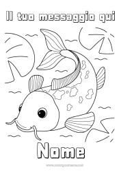 Colorazione gratuita Animale Carpa Koi Pesce Fortuna Giappone Animali marini o acquatici