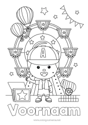 Gratis tekening Pretpark Reuzenrad Kermis