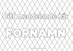 Gratis färgläggning Karneval Fettisdagen Utsmyckat namn Geometriska former Harlekin Dekorativ bakgrund