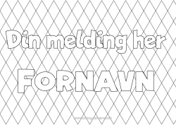 Gratis fargelegging Karneval Fettisdagen Dekorert navn Geometriske former Harlekin Dekorativ bakgrunn