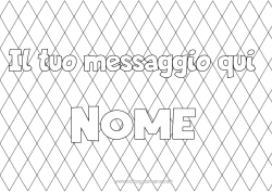 Disegno gratuito Carnevale Martedì grasso Nome decorato Forme geometriche Arlecchino Sfondo decorativo