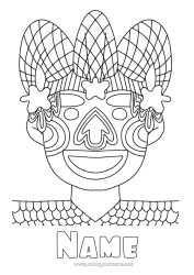 Colouring to customise Disguise Carnival Mardi Gras Harlequin