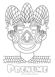 Pagină de colorat personalizată Costum de carnaval Carnaval Marțea Grasă Harlequin