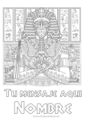 Dibujo libre Egipto Zentangle Faraón Historia
