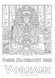 Malvorlage anpassen Ägypten Zentangle Pharao Geschichte