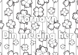 Gratis fargelegging Sjanse Klover Dekorert navn Dekorativ bakgrunn