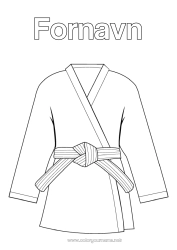 Gratis fargelegging Sport Kimono Kampsport Kampkunst Judo