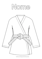 Desenho grátis Esporte Quimono Esportes de Combate Caratê Judô