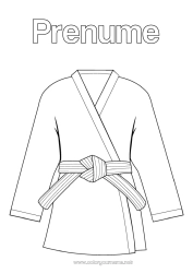 Pagină de colorat personalizată Sport Kimono Sporturi de contact Karaté Judo