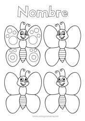 Dibujo libre Mariposa Actividades para niños Animales Dibujos fáciles para colorear Insectos