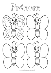 Coloriage gratuit Papillon Activités enfants Animal Coloriages faciles Insectes