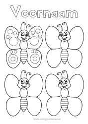 Gratis kleurplaat Vlinder Activiteiten voor Kinderen Dier Eenvoudige kleurplaten Insecten