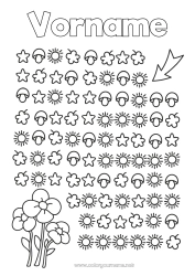 Kostenlose Zeichnung Blumen Frühling Sonne Kinderaktivitäten Pilz Labyrinth