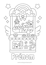 Dessin gratuit Kawaii Jeux et jouets Parc d'attractions Peluche Machine à Pince Fête Foraine
