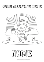 Free drawing Clover Ireland Saint Patrick's Day Rainbow