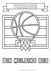 Gratis tegning Sport Ballonger Basketball Lagidrett