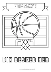 Farvelægningssiden tilpasning Sport Balloner Basketball Holdidræt
