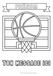 Dessin gratuit Sport Ballons Basketball Sports d'équipe