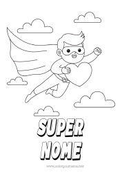 Desenho grátis Coração Papai Feliz Aniversário Herói Irmão