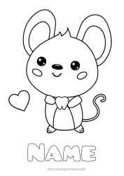 Colouring to customise Milk Tooth Little Mouse