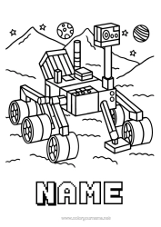 Colouring to customise Vehicles Space Other Vehicles
