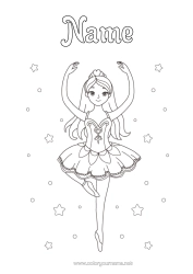 Colouring to customise Sport Dance Girl Artistic Sports