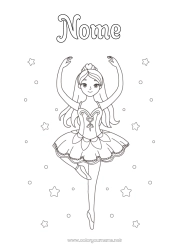 Desenho para personalizar Esporte Dança Menina Sports artistiques