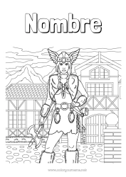 Dibujo libre Vikingo Mujer