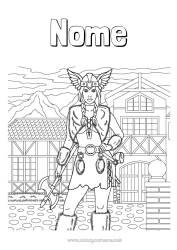 Desenho grátis Viking Mulher
