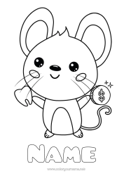 Colouring to customise Milk Tooth Little Mouse