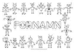Gratis färgläggning Robot