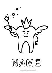 Free colouring Milk tooth Little Mouse Tooth Fairy