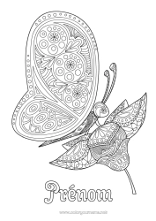 Dessin gratuit Papillon Animal Coloriages complexes Zentangle Insectes