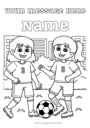 Colouring to customise Football Football Sport Team Sports Women's Football Footballer