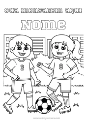 Desenho grátis Futebol Bola de futebol Esporte Sports d'équipe Futebol feminino Jogador de Futebol