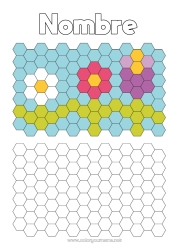 Dibujo libre Flores Primavera Actividades para niños Simetría Colorear con Modelo