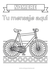 Colorear gratis Vehículos Bicicleta Vehículos de dos ruedas