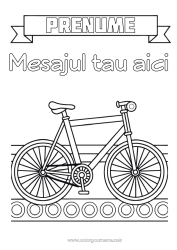 Desen liber de colorat Vehicule Bicicletă Vehicule cu două roți