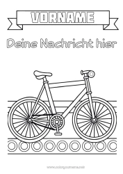 Kostenlose Malvorlage Fahrzeuge Fahrrad Zweiräder
