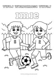 Kolorowanka za darmo Piłka nożna Piłka nożna Sport Sporty drużynowe Piłkarz, piłkarka